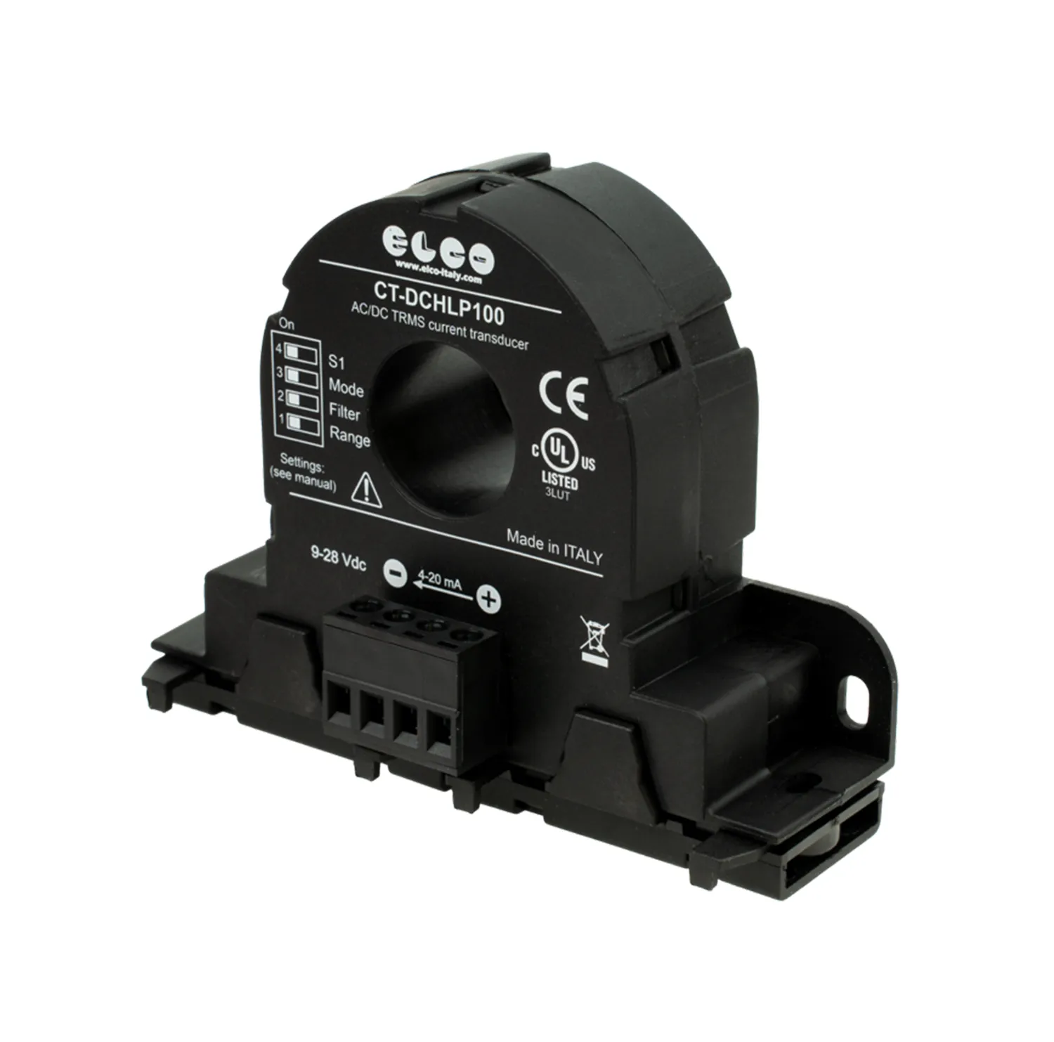 CT-DCHLP100 Transductor TRMS de corriente alterna y continua sin contacto